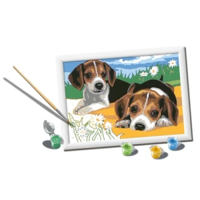 Afbeelding van Ravensburger CreArt Schilderen op Nummer Beagle Puppies