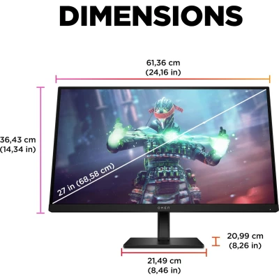 Afbeelding van HP Gaming Monitor Omen 27k 27&quot; Qhd 144hz (780g8aa)