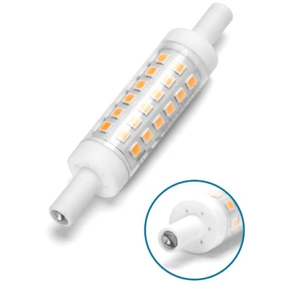 Afbeelding van R7s staaflamp daglichtwit 6000K dimbaar triac 78mmx15mm LED 5W=45W halogeen 450 500 Lumen