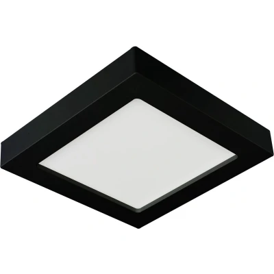 Afbeelding van PRIOS LED plafondlamp CCT 1licht Polycarbonaat, aluminium H: 3.45 cm zwart, wit Inclusief lichtbron