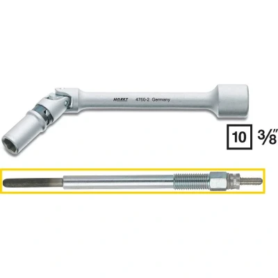 Afbeelding van HAZET 4760 2 Bougiesleutel Uitvoering 3/8 (10 mm) 142 mm 1 stuk(s)