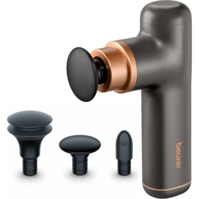 Afbeelding van Beurer MG 79 Sensitive Mini massage Gun Limited edition 2024 Compact en zeer krachtig Trilling Gevoelige spieren: bijv. nek, voeten, kaak 3 Opzetstukken Intensiteitsniveaus Uur draadloos gebruik Jaar garantie Zwart