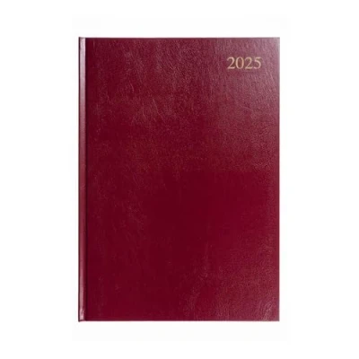 Afbeelding van Collins Essential ESSA43.78 25 Weekplanner 2025, met harde kaft, leer, A4, bruin