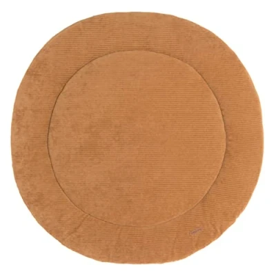 Afbeelding van Baby&#039;s Only Boxkleed rond Sense Parklegger Speelkleed Caramel Ø95 cm Zachte rib corduroy stof Extra dik Boxmatras Tweezijdig te gebruiken