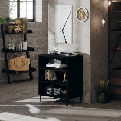 Afbeelding van vidaXL Dressoir 57x35x70 cm spaanplaat zwart