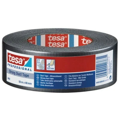 Afbeelding van tesa STRONG 04662 00194 01 Textieltape Professional Zwart (l x b) 50 m 48 mm 1 stuk(s)