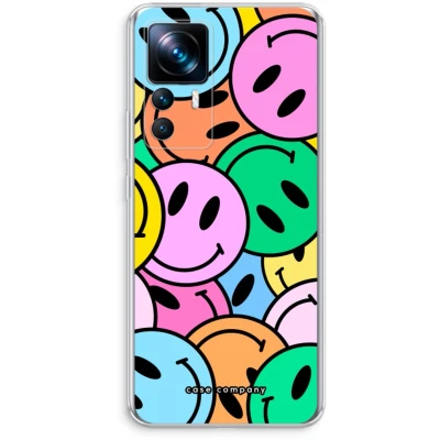 Afbeelding van Case Company® hoesje geschikt voor Xiaomi 12T Smiley N1 Soft Cover Telefoonhoesje Bescherming aan alle Kanten en Schermrand
