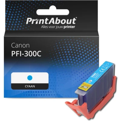 Afbeelding van Huismerk Canon PFI 300C Inktcartridge Cyaan