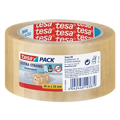 Afbeelding van Tesa verpakkingsplakband Extra Strong, ft 50 mm x 66 m, PVC, transparant verpakkingstape
