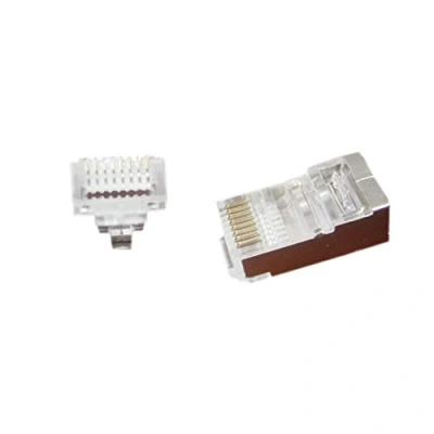Afbeelding van RJ45 connector Cat6 FTP (Voor stugge en soepele kern, Doorsteekmontage, 10 stuks)