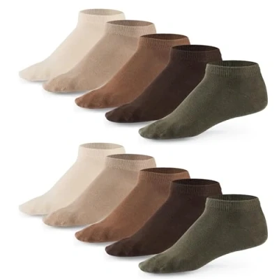 Afbeelding van 5 of 10 Paar Sneaker Sokken Mat &amp; Vic&#039;s, Katoen klassiek, OEKO TEX Standaard 100, comfortabel, klimaat regulerend, Earth Colors, 35 38 EU