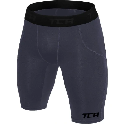 Afbeelding van TCA Jongens SuperThermal Compressie Basislaag Thermische Onderbroek Shorts Donkergrijs, 10 12 Jaar