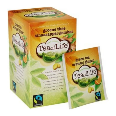 Afbeelding van Tea of Life Green Orange Ginger 80 x 1.5 gram