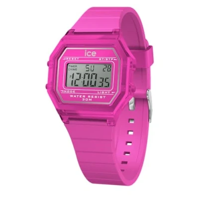 Afbeelding van Ice Watch Retro Clear Small Digitaal horloge voor kinderen, Maat: One Size, Pink