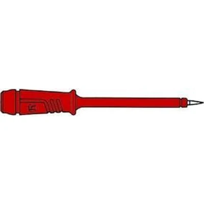 Afbeelding van MEETPEN MET ELASTISCHE ISOLATIEHULS 4mm PUNT IN ROESTVRIJ STAAL ROOD (PRÜF 2) (HM5410)