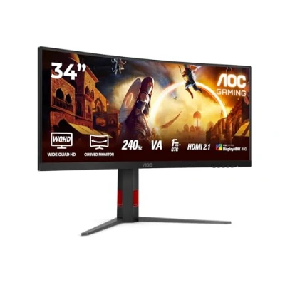 Afbeelding van Aoc Gaming Monitor CU34G4Z 34 Curved 240 Hz WQHD Zwart en Rood