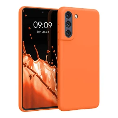 Afbeelding van kwmobile telefoonhoesje geschikt voor Samsung Galaxy S21 FE Hoesje smartphone Back cover in fruitig oranje