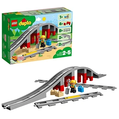 Image de LEGO® DUPLO® 10872 Les rails et le pont du train