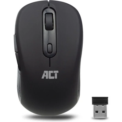 Afbeelding van ACT AC5125 Draadloze Muis Instelbare DPI 1000 1600 USB Nano Ontvanger Zwart