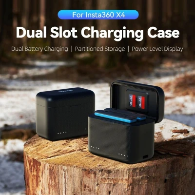 Afbeelding van Telesin dual channel charger for Insta360 X3, Actioncam accessoires