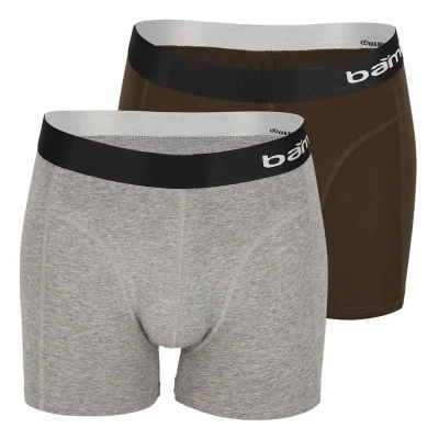 Afbeelding van Bamboo Basic Onderbroek Heren Grey Army 2 pack 900 L Grijs Sportondergoed