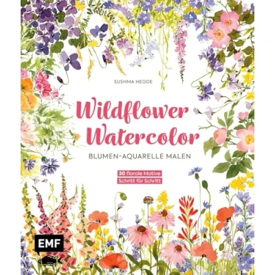 Afbeelding van Wildflower Watercolor Blumen Aquarelle malen