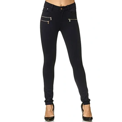 Afbeelding van Elara Damesbroek, elastisch, skinny chunkyrayan, Donkerblauw Berlijn