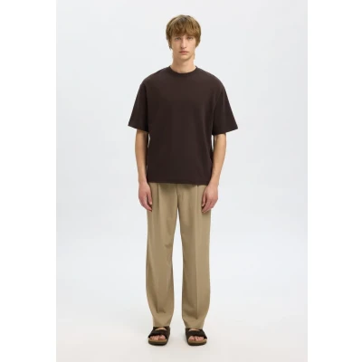 Afbeelding van Selected Homme Slhlooseoscar O NECK Tshirt basic, Heren, Maat: Large, Demitasse