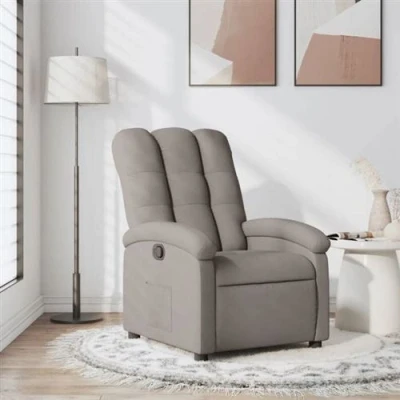 Image de vidaXL Fauteuil inclinable Taupe Tissu371759