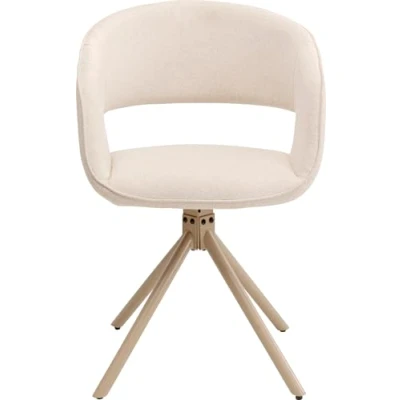 Afbeelding van Kare Design Gina draaistoel met armleuningen beige