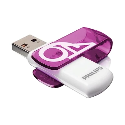 Afbeelding van USB stick 2.0 Philips vivid edition magic purple 64GB