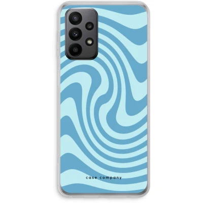 Afbeelding van Case Company® hoesje geschikt voor Samsung Galaxy A23 Swirl Blauw Soft Cover Telefoonhoesje Bescherming aan alle Kanten en Schermrand