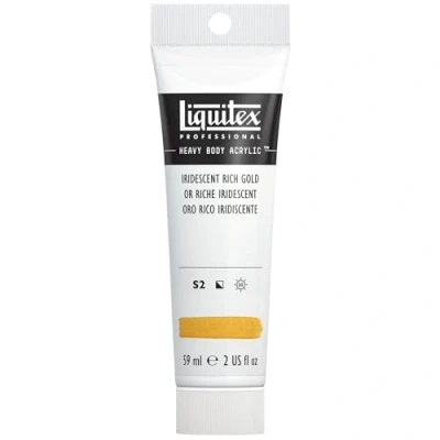 Afbeelding van LIQUITEX 1045235 Professional Heavy Body acrylverf in kunstenaarskwaliteit met uitstekende lichtechtheid en boterachtige consistentie, 59ml Tube, Iridescent Rich goud