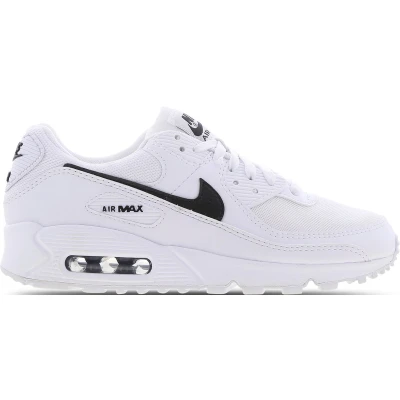Afbeelding van Nike Sportswear W AIR MAX 90 Sneakers laag, Dames, Maat: 38, white black Imitatieleer/ textiel