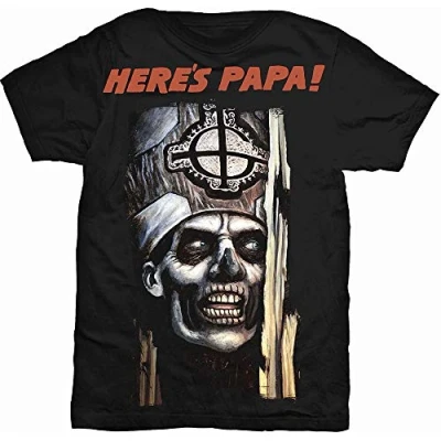 Afbeelding van Ghost Here&#039;s Papa Heren T shirt L Zwart