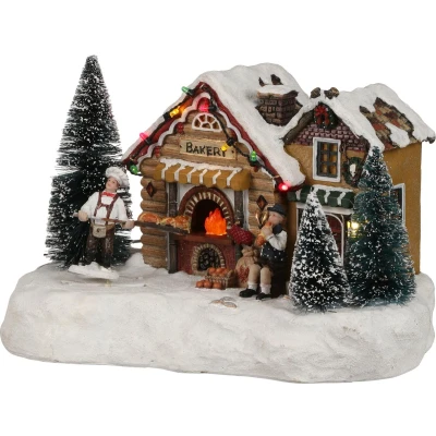 Afbeelding van Luville Kerstdorp Miniatuur Bakker L25,5 x B16,5 H17 cm