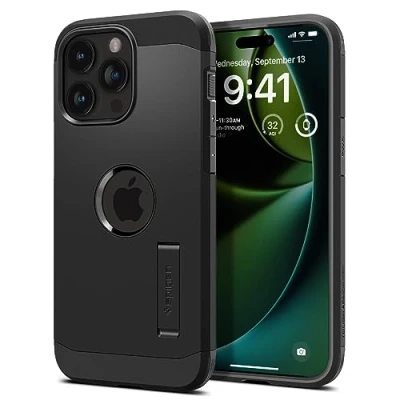 Afbeelding van Spigen Tough Armor Magfit Case hoesje voor iPhone 15 Pro Max zwart