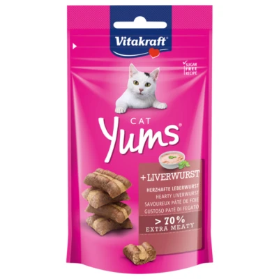 Afbeelding van Vitakraft Cat Yums 40 g Kattensnack Leverworst