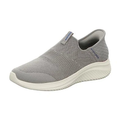 Image de Skechers Baskets Ultra Flex 3.0 Smooth Step pour homme, Bordure en tricot gris, 39 EU