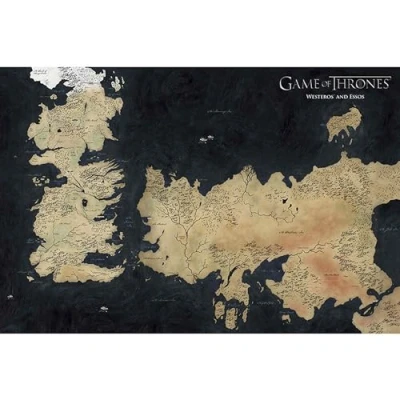 Afbeelding van Poster Game of Thrones Westeros Map 91,5x61cm
