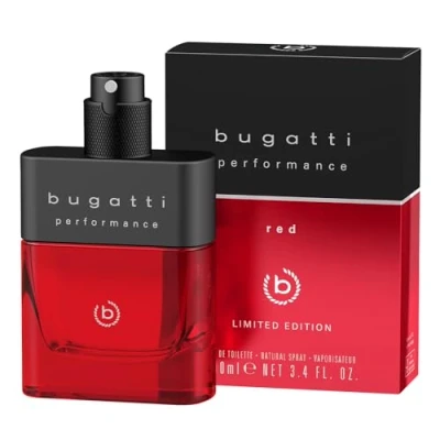 Afbeelding van bugatti Performance Red Herengeur 100 ml, Orientalisch varens, eau de toilette voor heren met grapefruit, lavendel, patchoeli en sandelhout, krachtig mannelijke noten