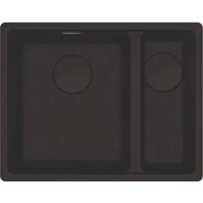 Afbeelding van Franke Maris MRG 260/160 34 15 Fragranite black edition mat zwarte spoelbak vlakinbouw grote bak rechts 135.0697.384