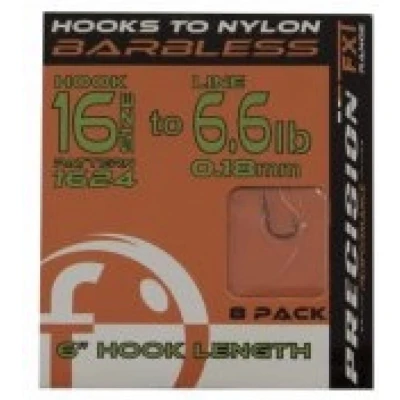 Afbeelding van Frenzee Precision FXT 6&quot; Hook Length 1624 Spade Barbless (8 pcs) Maat : haak 12 0.20mm