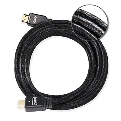 Afbeelding van club3D CAC 2314 HDMI kabel Aansluitkabel A stekker, stekker 15.00 m Zwart 4K UHD, Vlambestendig