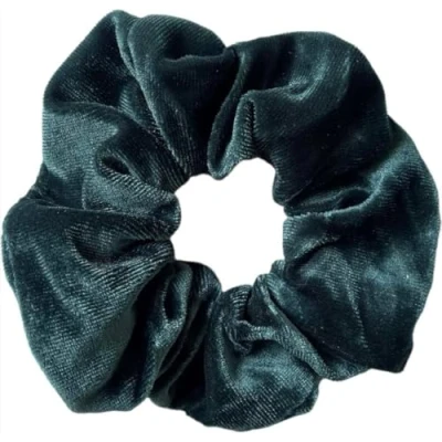 Afbeelding van New Age Devi Turquoise Velvet Scrunchie/Haarwokkel Perfect voor elk kapsel!