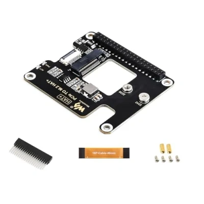 Afbeelding van PCIe naar M.2 adapterkaart compatibel met Raspberry Pi 5, ondersteunt NVMe 2230/2242 protocol maat M.2, Gen2 en Gen3 modi, PI5 start vanaf SSD harde schijf