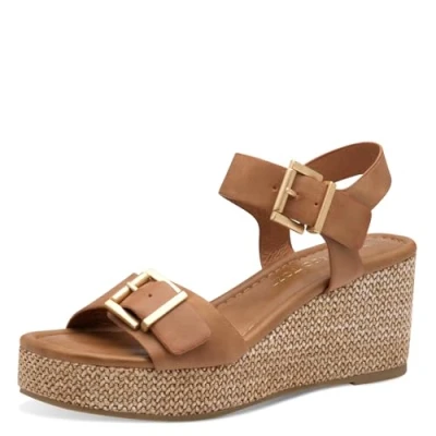 Afbeelding van Marco Tozzi Sandalen Hak Cognac Maat 39