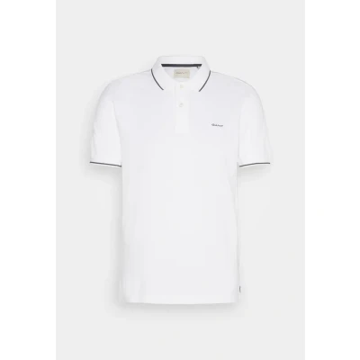Afbeelding van GANT Tipping Rugger Poloshirt, Heren, Maat: Large, Weiß