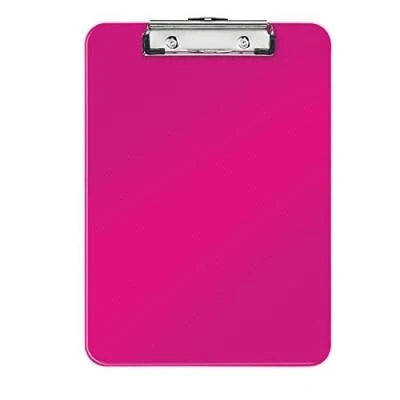 Image de Leitz wow porte documents avec clip rose métallisé format a4 39710023