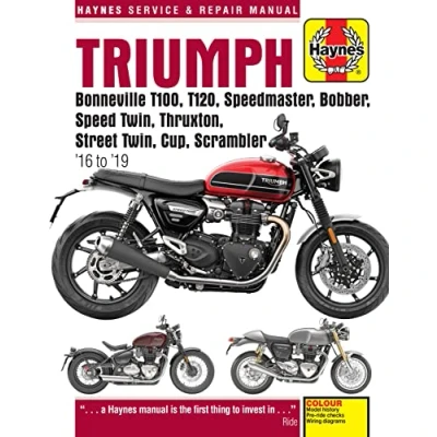 Afbeelding van Triumph Bonneville T100, T120, Speedmaster, Bobber, Speed Twin, Thruxton, Street Cup, Scrambler (16 to 19)